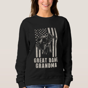 Grote Deen Hond Oma Amerikaanse Vlag Cadeaus Trui