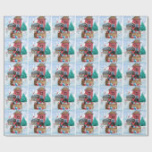 Grote deen-hond op sneeuwkerst, bruidegom P Cadeaupapier (Vlak)