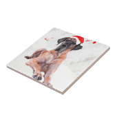 Grote Deen Hond Pet Vrolijk Kerstfeest Tegeltje (Zijkant)