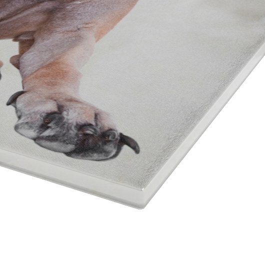 Grote Deen Hond Pet Vrolijk Kerstmis Rood Ornament Snijplank (Hoek)