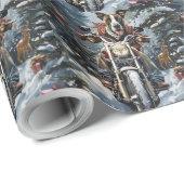 Grote Deen Hond Rijden Motorfiets Kerstmis Cadeaupapier (Rol Hoek)