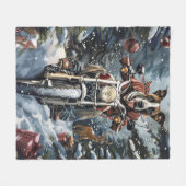 Grote Deen Hond Rijden Motorfiets Kerstmis Fleece Deken (Voorkant (Horizontaal))