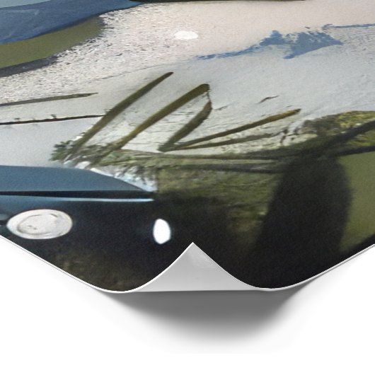 Grote Deen Hond Rijden Motorfiets Kerstmis Poster (Hoek)