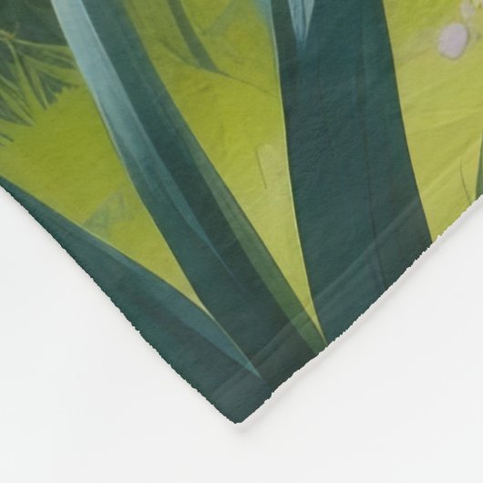 Grote Deen Hond Spring Bloemen Schilderen Fleece Deken (Hoek)