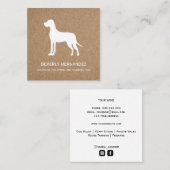 Grote Deen Hond Walker Trainer Puppy zittend KRAFT Vierkante Visitekaartje (Voorkant / Achterkant)