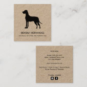 Grote Deen Hond Walker Trainer Puppy zittend KRAFT Vierkante Visitekaartje (Voorkant / Achterkant)