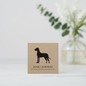 Grote Deen Hond Walker Trainer Puppy zittend KRAFT Vierkante Visitekaartje (Staand voorkant)