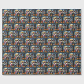 Grote Deen Honden Pompoen Halloween Grappig Cadeaupapier (Vlak)