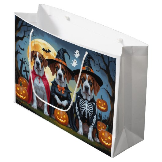 Grote Deen Honden Pompoen Halloween Grappig Groot Cadeauzakje (Voorkant Gekanteld)