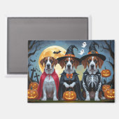 Grote Deen Honden Pompoen Halloween Grappig Magneet (Voorkant / Achterkant)