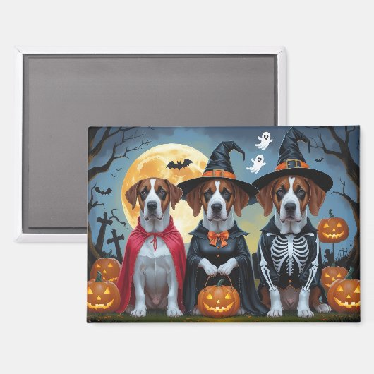 Grote Deen Honden Pompoen Halloween Grappig Magneet (Voorkant / Achterkant)