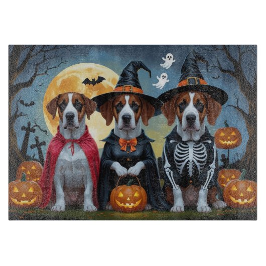 Grote Deen Honden Pompoen Halloween Grappig Snijplank (Voorkant)
