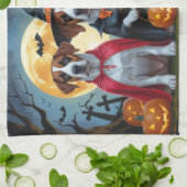 Grote Deen Honden Pompoen Halloween Grappig Theedoek (Gevouwen)