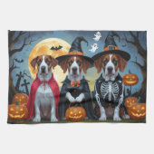 Grote Deen Honden Pompoen Halloween Grappig Theedoek (Horizontaal)