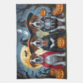 Grote Deen Honden Pompoen Halloween Grappig Theedoek (Verticaal)