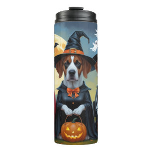 Grote Deen Honden Pompoen Halloween Grappig Thermosbeker