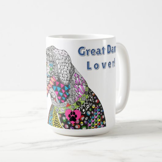 Grote Deen Hondenliefhebber Mok (Voorkant rechts)