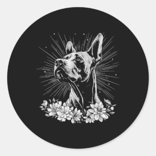 Grote Deen Hondenliefhebber Retro Style Tattoo _1 Ronde Sticker