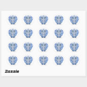 Grote Deen hoofd tekening Ronde Sticker (Vel)