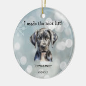 "Grote Deen" Huisdier Kerst Ornament (Links)