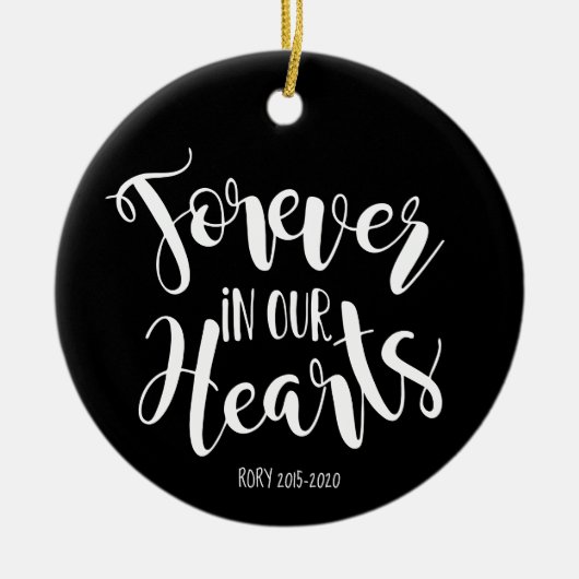 Grote Deen huisdier Memorial kerst aandenken Keramisch Ornament (Voorkant)