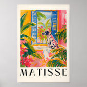 Grote Deen in bad, grappige badkamer muur kunst, d Poster (Voorkant)