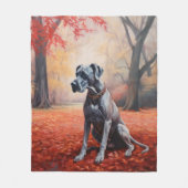 Grote Deen in Herfst laat Herfst inspireren Fleece Deken (Voorkant)