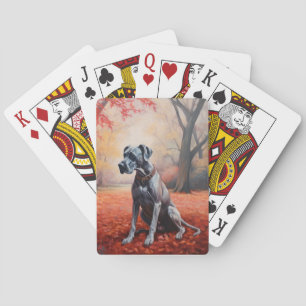 Grote Deen in Herfst laat Herfst inspireren Pokerkaarten