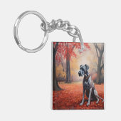 Grote Deen in Herfst laat Herfst inspireren Sleutelhanger (Voorkant Links)