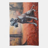 Grote Deen in Herfst laat Herfst inspireren Theedoek (Verticaal)