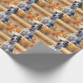 Grote Deen in het najaar verlaat Thanksgiving kuns Cadeaupapier (Hoek)