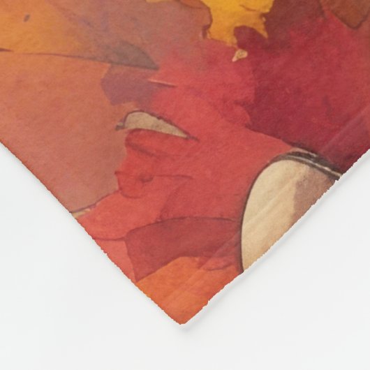 Grote Deen in het najaar verlaat Thanksgiving kuns Fleece Deken (Hoek)