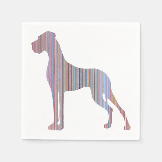 Grote deen in pasteelkleuren servetten (Voorkant)