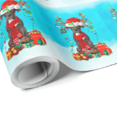 Grote Deen in sneeuw met kerstcadeaus Cadeaupapier (Rol Hoek)