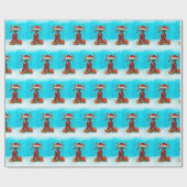 Grote Deen in sneeuw met kerstcadeaus Cadeaupapier (Vlak)