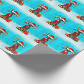 Grote Deen in sneeuw met kerstcadeaus Cadeaupapier (Hoek)