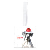 Grote Deen Kersthond Twee Foto Vakantie Decoratie (Voorkant)