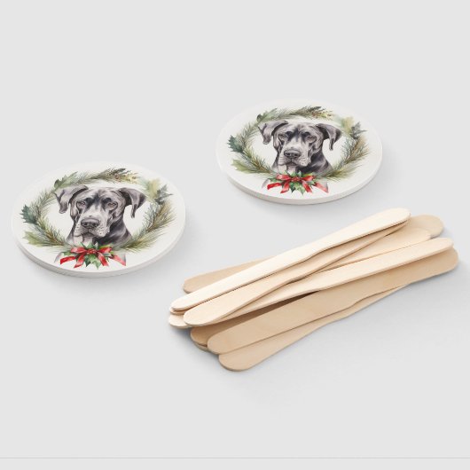 Grote Deen Kerstkrans Feestelijke Pup Handwaaier (Niet-gemonteerd)