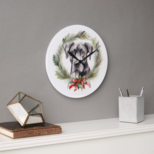 Grote Deen Kerstkrans Feestelijke Pup Klok (Kantoor)