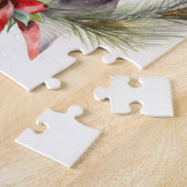 Grote Deen Kerstkrans Feestelijke Pup Legpuzzel (Zijkant)