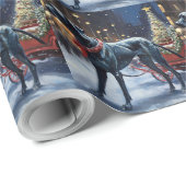 Grote Deen Kerstmis Feestelijk Seizoen Cadeaupapier (Rol Hoek)