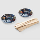 Grote Deen Kerstmis Feestelijk Seizoen Handwaaier (Niet-gemonteerd)