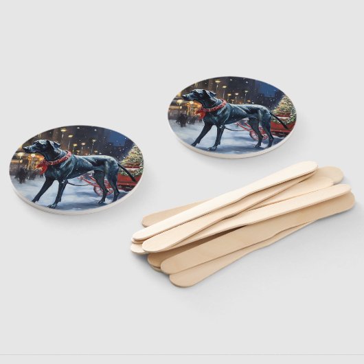 Grote Deen Kerstmis Feestelijk Seizoen Handwaaier (Niet-gemonteerd)