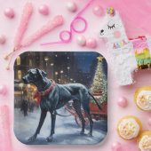 Grote Deen Kerstmis Feestelijk Seizoen Papieren Bordje (Feest)