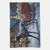 Grote Deen Kerstmis Feestelijk Seizoen Theedoek (Verticaal)