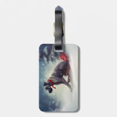 Grote Deen Kerstmis sneeuw winter Bagagelabel (Achterkant verticaal)