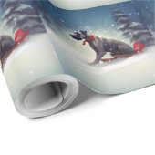 Grote Deen Kerstmis sneeuw winter Cadeaupapier (Rol Hoek)