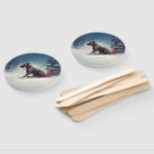 Grote Deen Kerstmis sneeuw winter Handwaaier (Niet-gemonteerd)