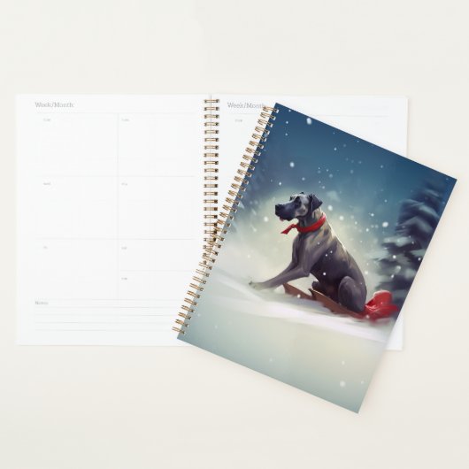 Grote Deen Kerstmis sneeuw winter Planner (Display)