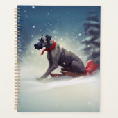 Grote Deen Kerstmis sneeuw winter Planner (Voorkant)